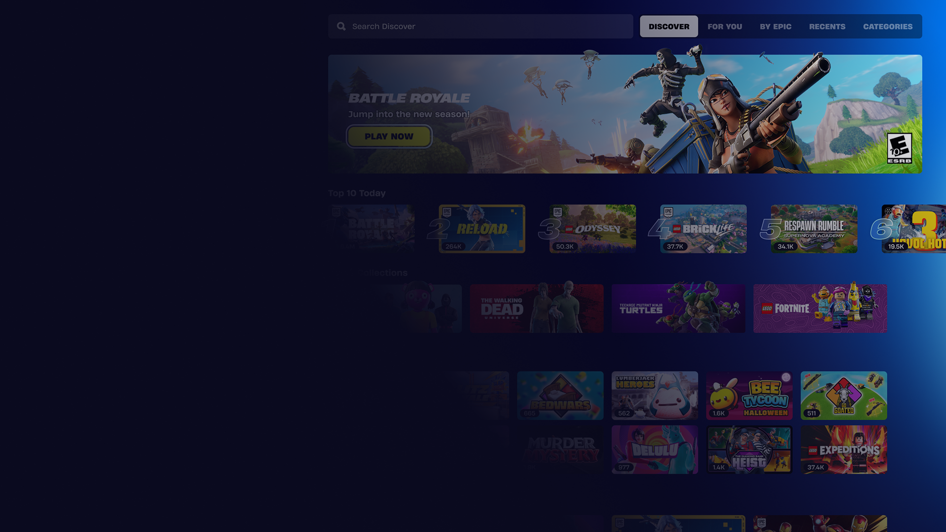 Fortnite Discover Combat category redesign